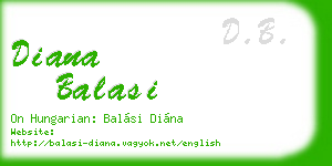 diana balasi business card
